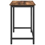 vidaXL table Chêne fumé 80 x 50 x 76 5 cm Bois d'ingénierie et acier