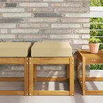 vidaXL Coussin de Siège d'Extérieur Beige 40 x 40 x 8 cm