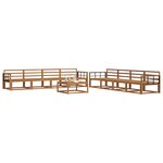 vidaXL Ensemble de canapés d'extérieur 9 Pièces Naturel