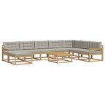 vidaXL Ensemble de canapés d'extérieur 9 pc Blanc et gris clair