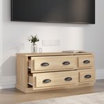vidaXL Meuble TV chêne sonoma 100x35 5x45 cm bois d'ingénierie