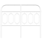 vidaXL Tête de lit métal blanc 120 cm