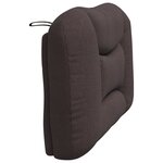 vidaXL Coussin de tête de lit marron foncé 100 cm tissu