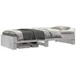 vidaXL Cadre de lit avec tête de lit Gris béton 80 x 200 cm