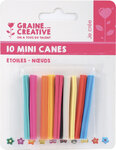 Assortiment 10 Mini Canes Etoiles Noeuds 50X5mm