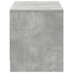 vidaXL Meuble TV avec LED gris béton 97x34x40 cm bois d'ingénierie