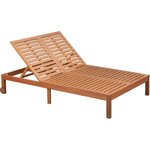 Bain de soleil - En bois d'eucalyptus FSC - 2 places avec coussins