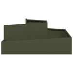 vidaXL Cache-pot de jardin Vert olive 100 x 100 x 50 cm Acier