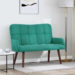 vidaXL Sofa 2 places Turquoise 115 x 61 x 87 cm Velours
