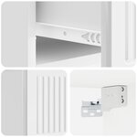vidaXL Cabinet de chevet mural Blanc brillant 33 x 34 5 x 20 cm