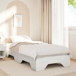 vidaXL Cadre de lit sans matelas empilable blanc 90x190 cm bois massif