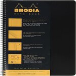 Cahier à Spirale (Reliure Intégrale) Notebook Noir - A4+ - Ligné - 160 pages Détachables