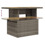 vidaXL Salon de jardin 9 Pièces avec coussins gris résine tressée