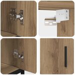 vidaXL Ensemble de mobilier de salle de bain 3 Pièces Chêne artisanal