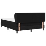 vidaXL Lit boxspring avec matelas avec matelas Noir 160 x 200 cm tissu