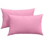 vidaXL Coussins de canapé 2 pc tissu Rose 50 x 30 cm