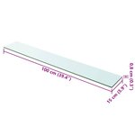 vidaXL Panneau pour étagère Verre transparent 100 x 15 cm