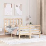 vidaXL Cadre de lit sans matelas 120x200 cm bois massif