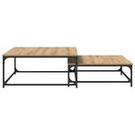 vidaXL Table basse 2 Pièces Chêne artisanal Bois d'ingénierie