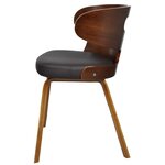 vidaXL Chaises à manger lot de 4 marron bois courbé et similicuir