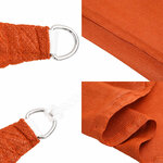 vidaXL Voile d'ombrage 160 g/m² triangulaire orange 5x5x5 m PEHD