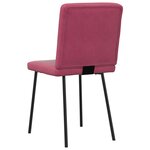 vidaXL Chaises à manger lot de 4 Rouge bordeaux Velours
