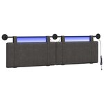 vidaXL Tête de lit suspendue Noir PU antique