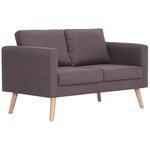 vidaXL Ensemble de canapé 2 Pièces tissu taupe