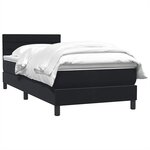 vidaXL Sommier à lattes de lit avec matelas noir 80x210 cm velours