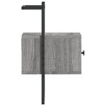 vidaXL Table de chevet murale 2 Pièces sonoma gris 35x30x51 cm
