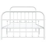 vidaXL Cadre de lit métal sans matelas et pied de lit blanc 100x200 cm