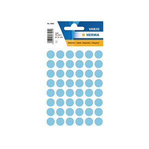 paquet de 240 étiquettes multi-usages diamètre 12 mm Bleue HERMA