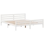 vidaXL Lit bibliothèque sans matelas blanc 180x200 cm bois pin massif