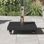 vidaXL Pied de parasol Noir 45 x 45 x 43 cm Granit  Acier