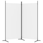 vidaXL Cloison de séparation 2 panneaux Blanc 175x180 cm Tissu