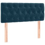 vidaXL Sommier à lattes de lit avec matelas et LED Bleu foncé 90x200cm