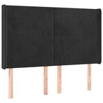 vidaXL Sommier à lattes de lit matelas et LED Noir 140x200 cm Velours