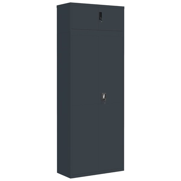 vidaXL Classeur anthracite 90x40x240 cm acier