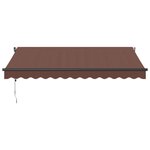 vidaXL Auvent rétractable automatique marron 350x250 cm