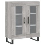 vidaXL Buffet haut Sonoma gris 69 5x34x180 cm Bois d'ingénierie