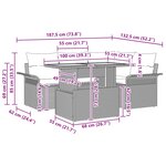 vidaXL Ensemble de canapé de jardin 5 Pièces Noir Poly rotin