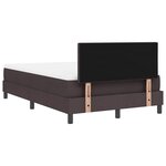 vidaXL Lit à ressorts avec tête de lit Marron foncé 120 x 200 cm tissu
