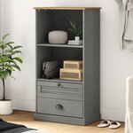 vidaXL Bibliothèque VIGO gris 60x35x114 5 cm bois massif de pin