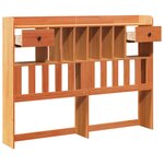 vidaXL Tête de lit avec rangement cire marron 150cm bois massif de pin