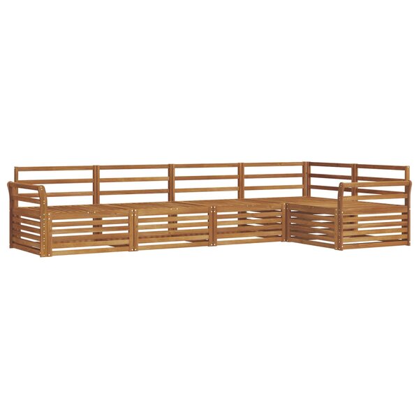 vidaXL Ensemble de canapés d'extérieur 5 pc Naturel