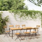 vidaXL Chaises pliables de jardin 8 Pièces Acier et bois d'acacia massif