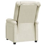 vidaXL Fauteuil inclinable Blanc Similicuir