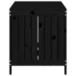 vidaXL Boîte de rangement de jardin Noir 121x55x64 cm Bois massif pin
