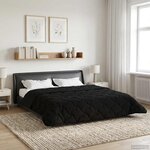 vidaXL Duvet d'hiver Noir 200 x 240 cm Microfibre et polaire Teddy