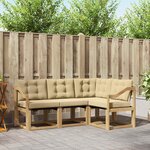 vidaXL Ensemble de canapés d'extérieur 4 pc Blanc et Beige